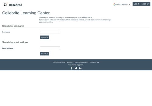 
                            9. Forgotten password - Cellebrite Learning Center