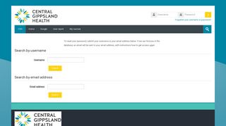 
                            3. Forgotten password - Central Gippsland Health