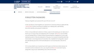 
                            8. Forgotten Password — Centre for Information Services ... - TU Dresden