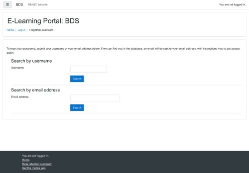 
                            8. Forgotten password - E-Learning Portal: BDS