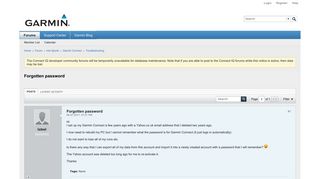 
                            8. Forgotten password - Garmin Forums