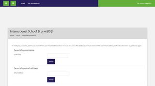 
                            2. Forgotten password - International School Brunei (ISB)