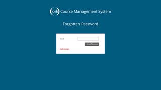 
                            3. Forgotten Password | IOSH Course Management