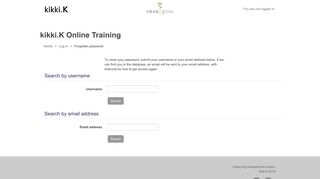 
                            5. Forgotten password - kikki.K Online Training