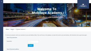 
                            8. Forgotten password - Mobileye Academy