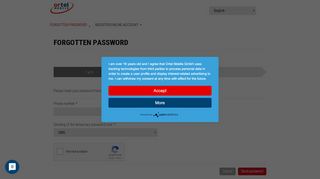 
                            4. Forgotten password - Online Customercare - Ortel Mobile