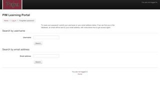 
                            5. Forgotten password - PIM Learning Portal