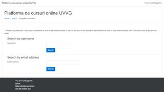 
                            3. Forgotten password - Platforma de cursuri online UVVG
