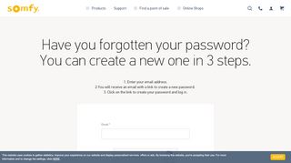 
                            4. Forgotten password - Somfy
