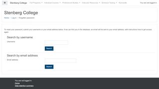 
                            1. Forgotten password - Stenberg College