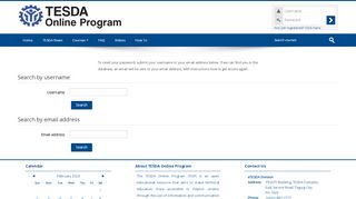 
                            8. Forgotten password - TESDA Online Program