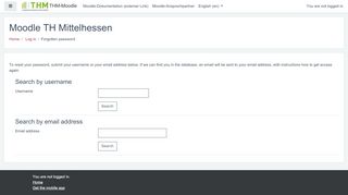 
                            5. Forgotten password - THM-Moodle