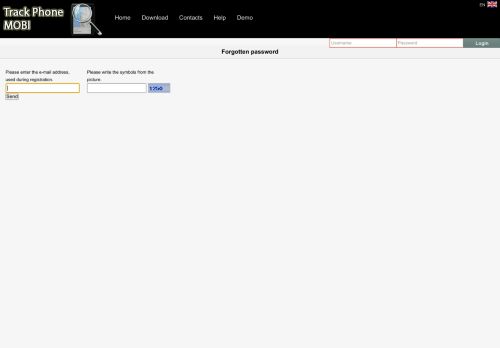 
                            2. Forgotten password - TrackPhone.mobi