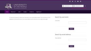 
                            4. Forgotten password - UoPeople