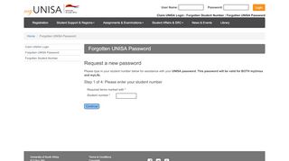 
                            5. Forgotten UNISA Password