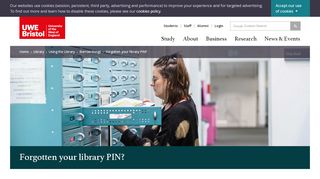 
                            9. Forgotten your library PIN? - UWE Bristol: Library