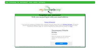 
                            8. Forgotten your username? - My Freecycle Network