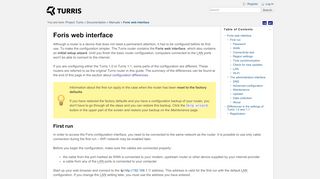 
                            3. Foris web interface [Project: Turris] - Turris Omnia