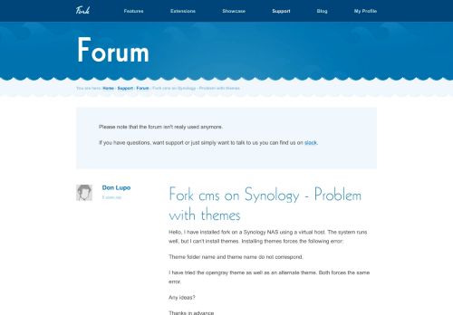 
                            8. fork cms on Synology - Problem with themes - Forum - Fork CMS