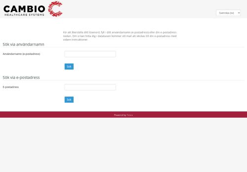 
                            3. Förlorat lösenord - Cambio e-learning - Cambio Healthcare Systems
