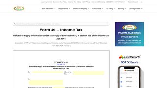 
                            4. Form 49 - Income Tax - IndiaFilings