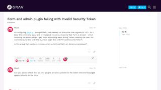 
                            3. Form and admin plugin failing with Invalid Security Token - Archive ...