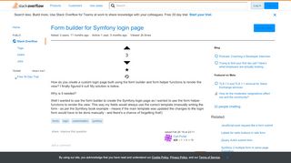 
                            1. Form builder for Symfony login page - Stack Overflow