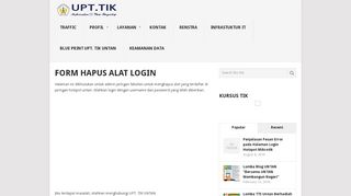 
                            1. Form Hapus Alat Login - UPT.TIK Untan