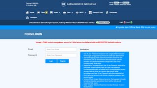 
                            4. Form Login - Darmawisata Indonesia
