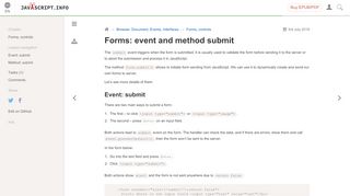 
                            2. Form submission: event and method submit