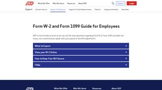 
                            2. Form W-2 and Form 1099 Guide for Employees | Contact Us - ADP.com