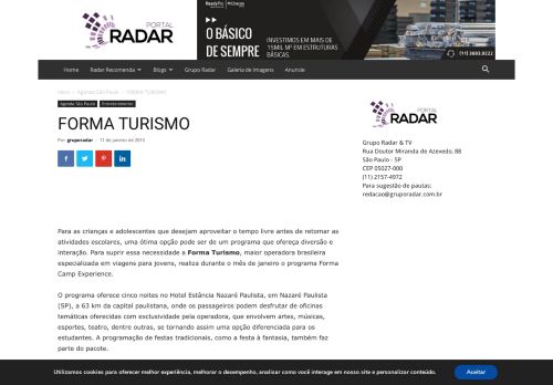 
                            12. FORMA TURISMO | Portal Radar