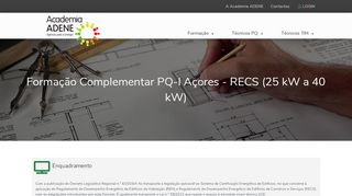 
                            12. Formação Complementar PQ-I Açores - RECS (25 ... - Academia ADENE