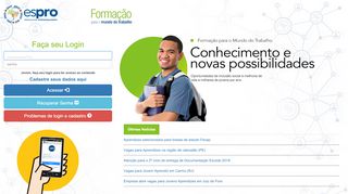 
                            1. Formação Profissional - Login - Espro