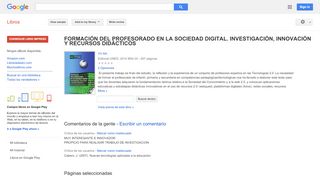 
                            7. FORMACIÓN DEL PROFESORADO EN LA SOCIEDAD DIGITAL. INVESTIGACIÓN, ...