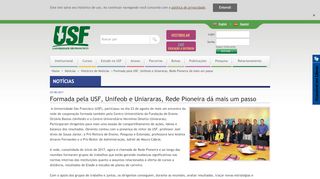 
                            13. Formada pela USF, Unifeob e Uniararas, Rede Pioneira dá mais um ...