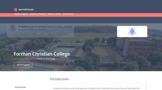 
                            13. Forman Christian College in Pakistan - Master Degrees