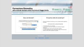 
                            13. Formazione Biomedica: Login al sito