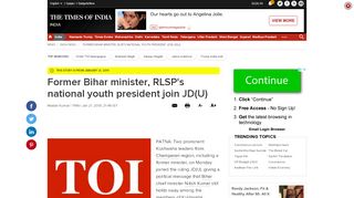 
                            7. Former Bihar minister, RLSP's national youth president join JD(U ...