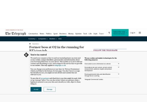 
                            9. Former boss at O2 in the running for BT's top job - The Telegraph
