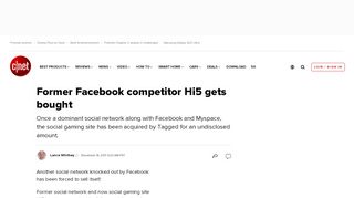 
                            7. Former Facebook competitor Hi5 gets bought - CNET