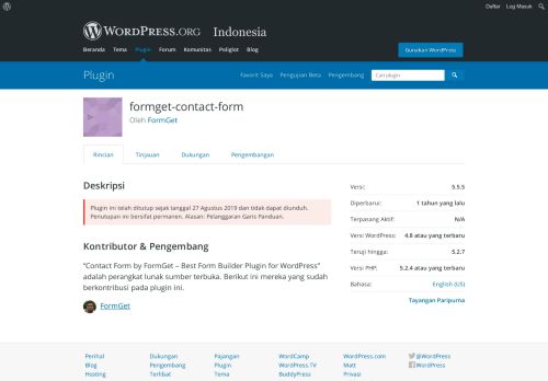 
                            12. FormGet Contact Form | WordPress.org