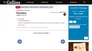 
                            11. Formica definition and meaning | Collins English Dictionary