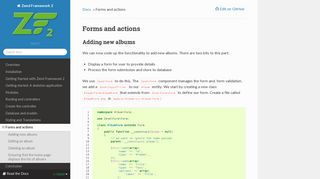 
                            4. Forms and actions — Zend Framework 2 2.4.13dev documentation