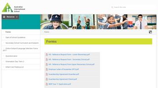 
                            9. Forms - Australian International School
