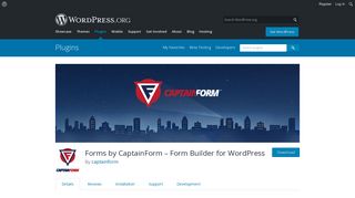 
                            3. Forms by CaptainForm – Form Builder for WordPress | WordPress.org