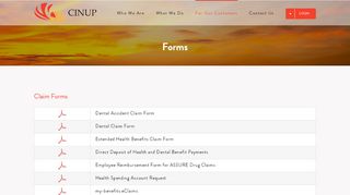 
                            3. Forms - Claim Forms and Administration Forms - Cinup