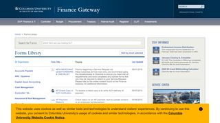 
                            7. Forms Library | Columbia University Finance Gateway