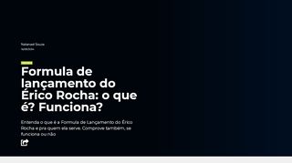 
                            12. Formula de lançamento do Érico Rocha: o que é? Funciona? - Artigos ...