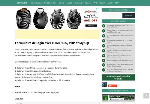 
                            12. Formulaire de login avec HTML/CSS, PHP et MySQL - Coder en Java ...
